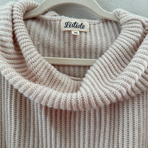 Listicle Cream Cowl Neck Sweater - Picture 3 of 5